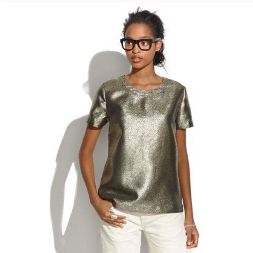 Madewell Shimmer Gold Tee